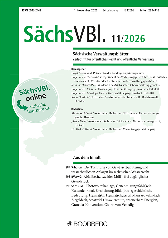 SächsVBl. - Sächsische Verwaltungsblätter (Print)