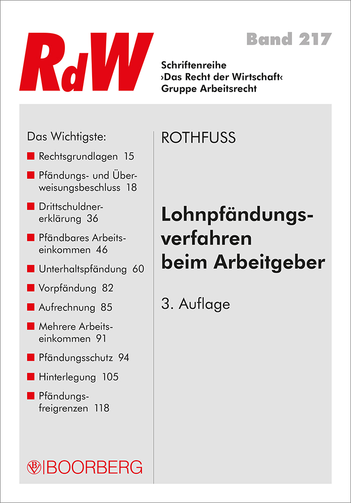 Lohnpfändungsverfahren beim Arbeitgeber